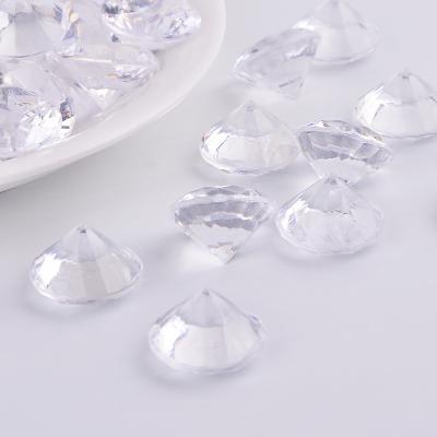 China Instock Indoor Hongzhi Diamond Bead Recycled Plastic Beads 20mm Clear Acrylic Loose For Wedding Display for sale