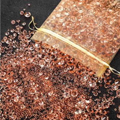 China 6000pcs Indoor Acrylic Diamonds Clear Table Scatter Crystals for Vase Filler Christmas Wedding Birthday Party Table Decorations for sale