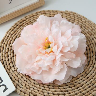 China Peony Flower In Stock 16CM Large Silk Artificial Flower Heads Bulk Large Wholesale Artificial Peony Flower For Wedding Home Decoration for sale