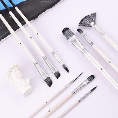 China Watetcolor Painting 15 Pieces Oil Painting Acrylic Brush Gouache DIY Art Drawing Brush Student Reading Brush for sale