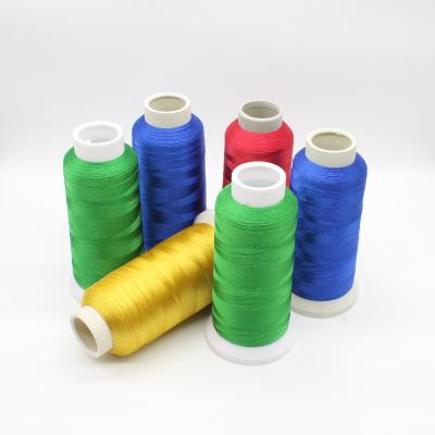 China Cheap Sale 120D 0.3Mm Computer Bobbin Thread Used For Hand Embroidery High Temperature Resistant Skeins White Polyester Manufacture 50 for sale