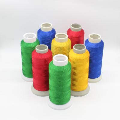 China High Temperature Resistant Polyester 120D Polyester 2 Hand Winding Machine 5000M Embroidery For Dress Commercial Thick Raw Yarn Gray Marl Lime Yellow Green Looping Machine 5000M for sale