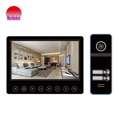 China Built-in 7inch Night Vision Touch Screen Camera New Waterproof 2 Door Intercom Apartments Video Cable Phone New for sale