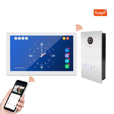 China 10in Luxury Home Wired Video Door Phone Intercom Audio Visual Entry System For House Villa for sale