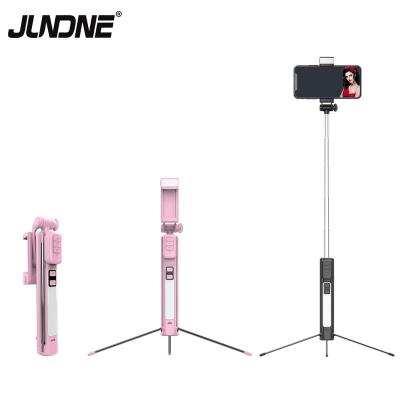 China 2020 new design portable hi-tech fashional wireless tripod selfie stick wireless tripod with fill light for sale