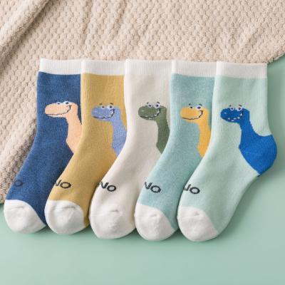 China Fashionable Soft Feeling Children's Cute Cartoon Socks Boys And Girls Winter Plus Velvet Terry Tube Socks Warm for sale