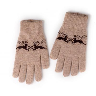 China Wholesale Custom Women's Warm Knitted Gloves Knitted Plus Velvet Stretch Outdoor Riding Gloves For Women for sale