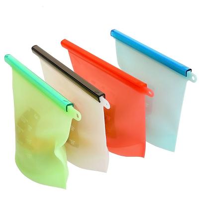 China Sustainable Silicone Storage Bags Reusable Food Storage Freezer Containers On Sale for sale