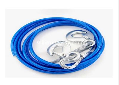 China Blue PA Coated Boat / Car Tralier Wire Rope Lifting Slings 5.0mm / 6.0mm for sale