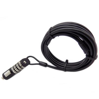 China Small Head Diameter 3 Digit Security Cable Lock For Laptop Notebook for sale