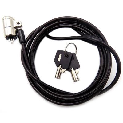 China 4 Digit Password Protection Combination Notebook  / Laptop Cable Lock With Two Master Kyes for sale