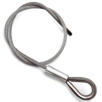 China 5.0mm 1*19 Stainless Steel Wire Slings With Inch Thimble , Wire Rope And Rigging for sale