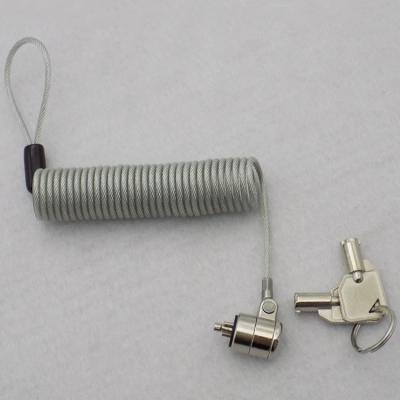 China Ø 3.0mm Retractable Laptop Steel Cable Lock with New Type keys for sale