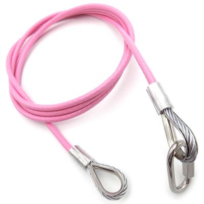 China Wire Rope Assembly Hiking Mountains Safety Cable With Colourful Shaps for sale