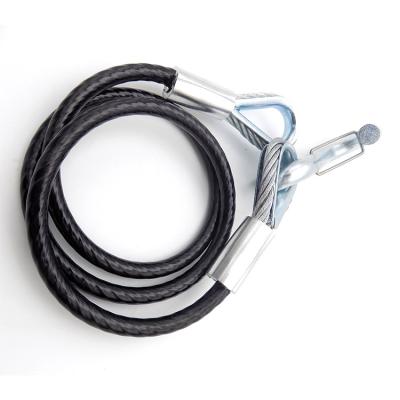 China Wire Rope Assembly Towning Cable With Ball and S-Doghook Coating In Silver and Black for sale