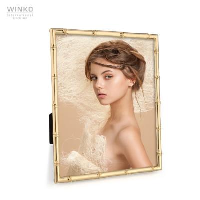 China Wholesalers 10X15Cm Design Wholesalers 10X15Cm Bamboo Silver Plated Metal Picture Oriental Bamboo Frame for sale