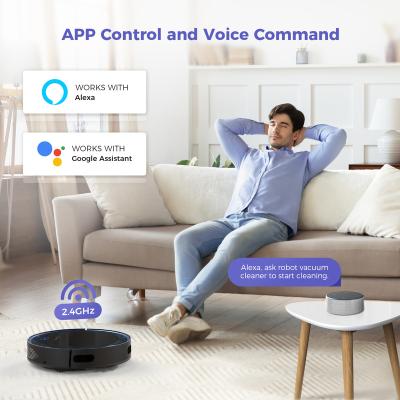 China 1800pa Household App Intelligent Control Robot Wet And Dry Vacuum Cleaner With Water Tank for sale