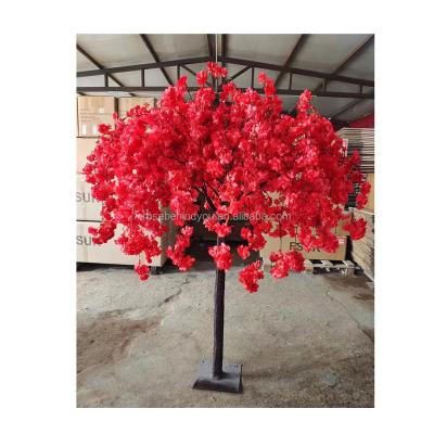 China Wedding Party Decoration Artificial silk cherry blossom tree arbil red cherry blossom wedding centerpiece for sell decoration wholesale for sale