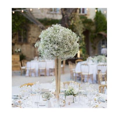 China Wedding Party Decoration Wedding decoration white baby breath and rose flower ball for wedding table centerpiece floral arrangements for sale