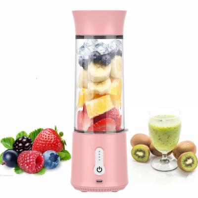 China Portable Refillable Juice Mixer Gym Sport Camping Mini Portable Blender Juicer Refillable Blender 6 Cup Fruit Juicer Blender/Power Bank 500ml Blades for sale