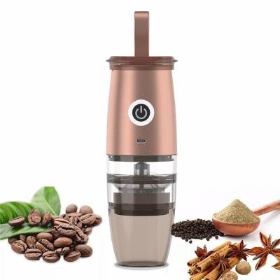 China Mini Electric Coffee Grinder 1600mAh Portable Rechargeable Conical Rechargeable Coffee Grinder Burr Barista Coffee Grinder Electric USB Grinder for sale