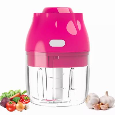 China New Viable Arrive Rechargeable Electric Food Chopper Slicer Mini Vegetable Onion Meat Garlic Crusher Cordless for sale