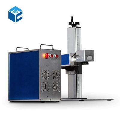 China 3D Factory Outlet Cattle Animal Ear Tag Bird Pigeon Ring Printing Desktop Fiber Laser Marking Machine for sale