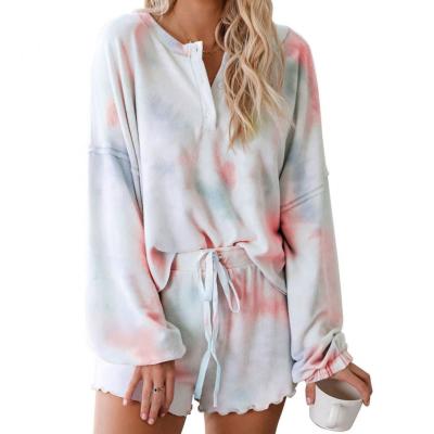 China New Arrival Summer Breathable Elegant Soft Leisure Leopard Long Sleeve Beach Ruffled Lounge Wear Women's Sleepwear for sale