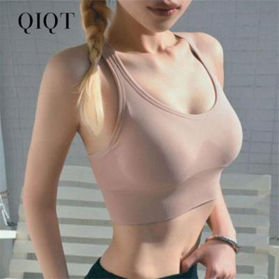 China Good Quality Silk/Cotton Elastic Underwear Sports Women Gather Bra Yoga Breathable Underwear For Women for sale