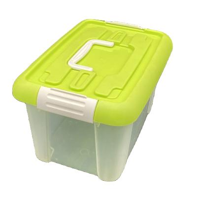 China Dustproof Plastic Storage Case For Transparent Box With Handles Storing Clothing And Office Supplies for sale