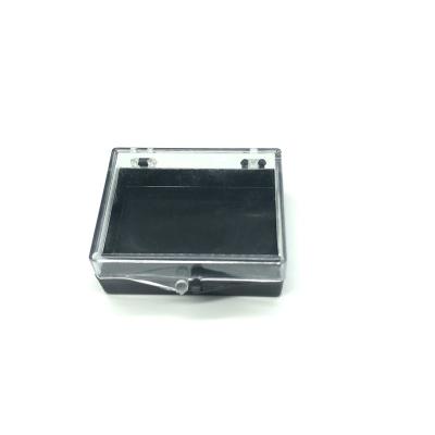 China Sustainable Square Shaped Plastic Black Storage Box For Small Adorn Item for sale