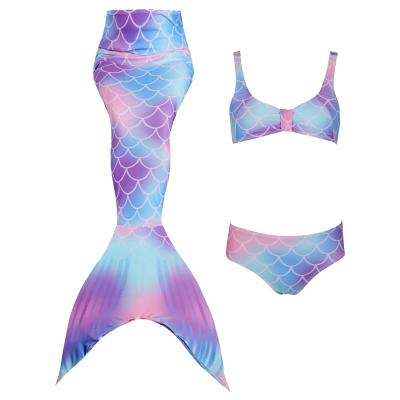 China Factory Breathable Girls 3 Piece Mermaid Swimsuit For Kids Children Bikini Beach Wear Fashion Custom Swimwear for sale