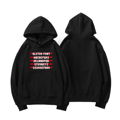 China Factory direct sale fashionable wholesale black unisex hoodie with letter for sale