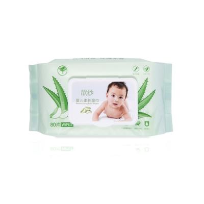 China Factory price baby wet wipes woven fabric biodegradable cleaning baby non wipes price in Canton for sale