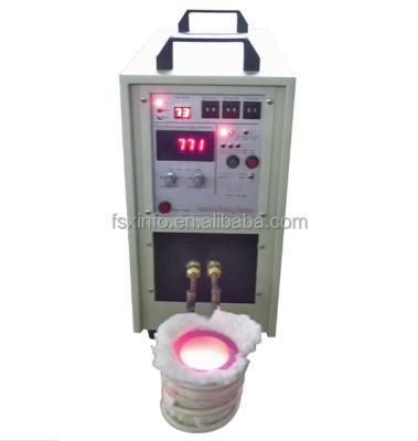 China Small Induction Heating High Frequency Electric Aluminum Melting Furnace (HF-15KW-2KG) for sale