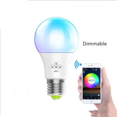 China Best Selling 9W Cell Phone APP Home Wireless Smart Voice Control Smart Group Amazon wifi led bulb for sale