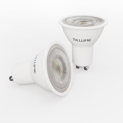 China TILLUME LED Brand Wholesale Price Real 38 Watt 5W Spot 165-265V 6500K 3000K Dimmable Optional Home GU10 Bulb Light for sale