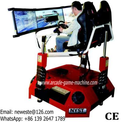 China NYST Amusement Equipment Adults Arcade Games 3 Screens 3D Video VR Simulator Drive Car Racing Game Machine for sale