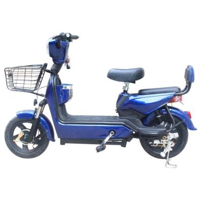 China City low price best-selling wholesale steel E bike with basket DC 12v electric new product electric bicycle with rear seat for sale