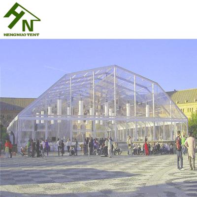 China Hot Sale Qatar Aluminium6061/T6 Sports Structure Cleartop Polygon Clear Span Tent for sale