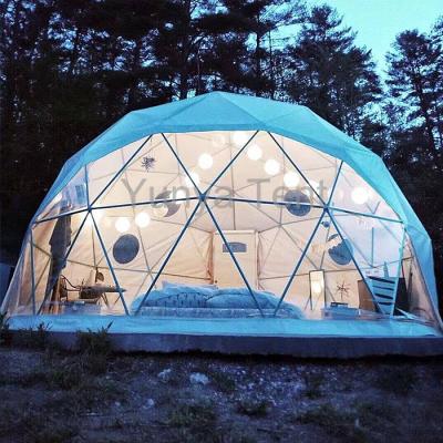 China Factory price transparent dome large flame retardant pvc camping tent for sale for sale