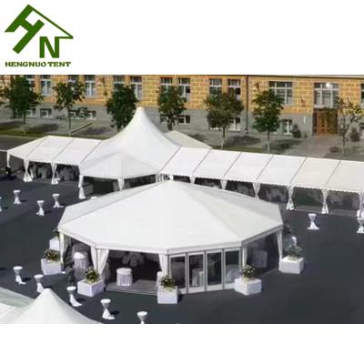 China Large Aluminum Alloy Aluminium6061/T6 Multi Side Marquee Tent German Luxury Wedding Decoration for sale