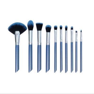 China Angular Blush Professional OEM Makeup Brush Set With 10PCS High Quality Cosmetic Brush Set Free Sample For You for sale