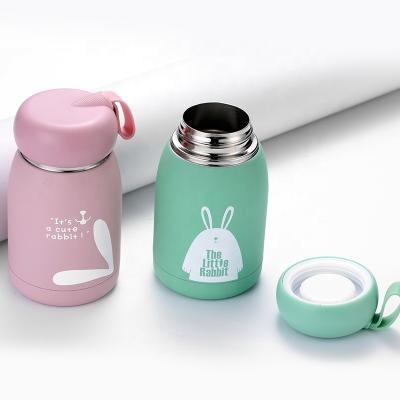 China PORTABLE Mini Portable Led Temperature Display Stainless Steel Water Bottle 320ml For Baby Kids Custom Logo Thermos Flask With Carry Buckle for sale