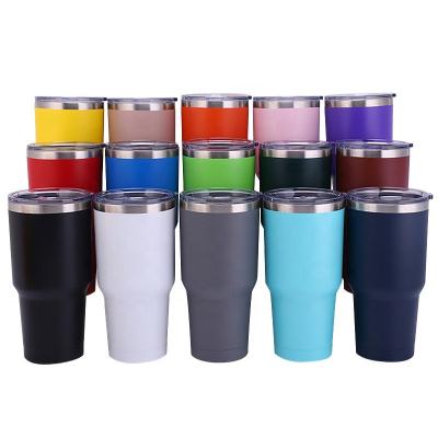 China PORTABLE Custom 30oz Double Wall Stainless Steel Vacuum Bottle Car Logo Car Tumbler Insulated Coffee Mug With Lip for sale