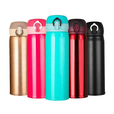 China PORTABLE Bounce 500ml Lip Double Wall Tumbler Stainless Steel Vacuum Bottle Custom Travel Fashion Car Thermos Flask for sale