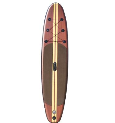 China New Design Surfboard Paddleboard Unisex SUP Boards Inflatable Dark Wood Grain Design for sale