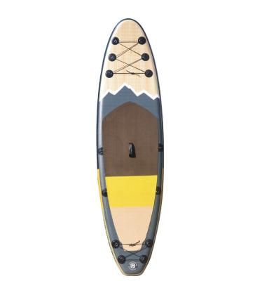 China New Design Unisex Surfboard Paddleboard SUP Boards Light Color Wood Grain Inflatable Design for sale