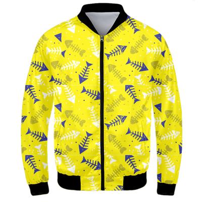 China Hot Selling QUICK DRY Long Sleeve 3D Digital Printing Casual Flight Custom Nylon Bomber Jacket for sale