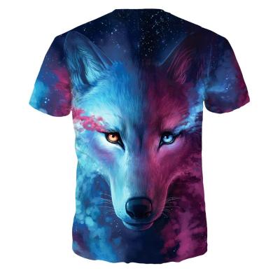 China Custom high quality 3D customization anti-shrinkage body printing T-shirt men's and women's short-sleeved T-shirt polyester for sale